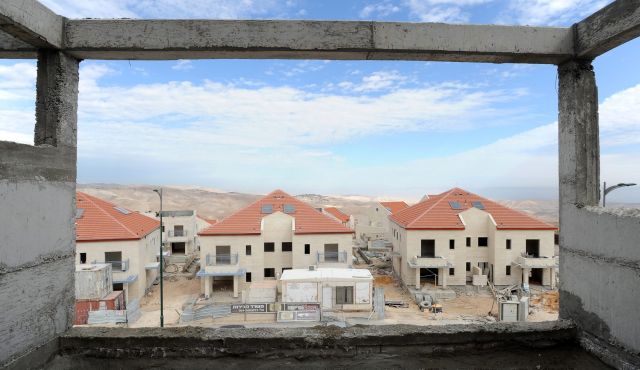 Logements en construction à Ma'aleh Adumim, une colonie israélienne en Cisjordanie, 16 décembre 2009 Photo Bloomberg